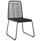 vidaXL Gartenstühle 4 Stk. Poly Rattan Schwarz vidaXL Gartenstühle 4 Stk. Poly Rattan Schwarz