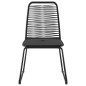 vidaXL Gartenstühle 4 Stk. Poly Rattan Schwarz vidaXL Gartenstühle 4 Stk. Poly Rattan Schwarz