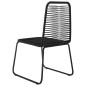 vidaXL Gartenstühle 4 Stk. Poly Rattan Schwarz vidaXL Gartenstühle 4 Stk. Poly Rattan Schwarz