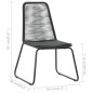 vidaXL Gartenstühle 4 Stk. Poly Rattan Schwarz vidaXL Gartenstühle 4 Stk. Poly Rattan Schwarz