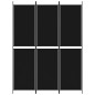 vidaXL 3-tlg. Paravent Schwarz 150x200 cm Stoff vidaXL 3-tlg. Paravent Schwarz 150x200 cm Stoff