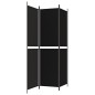 vidaXL 3-tlg. Paravent Schwarz 150x200 cm Stoff vidaXL 3-tlg. Paravent Schwarz 150x200 cm Stoff