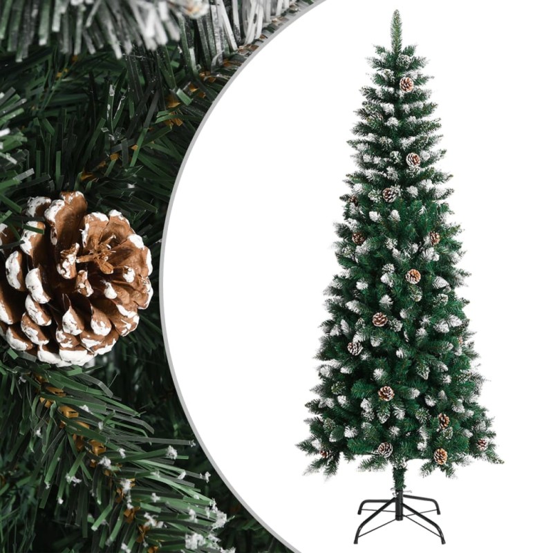 vidaXL Künstlicher Weihnachtsbaum mit Ständer Grün 210 cm PVC vidaXL Künstlicher Weihnachtsbaum mit Ständer Grün 210 cm PVC