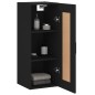 vidaXL Wandschrank Schwarz 34,5x34x90 cm Holzwerkstoff vidaXL Wandschrank Schwarz 34,5x34x90 cm Holzwerkstoff