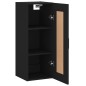 vidaXL Wandschrank Schwarz 34,5x34x90 cm Holzwerkstoff vidaXL Wandschrank Schwarz 34,5x34x90 cm Holzwerkstoff