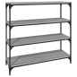 vidaXL Bücherregal Grau Sonoma 100x33x100 cm Holzwerkstoff und Stahl vidaXL Bücherregal Grau Sonoma 100x33x100 cm Holzwerkstoff und Stahl