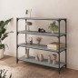 vidaXL Bücherregal Grau Sonoma 100x33x100 cm Holzwerkstoff und Stahl vidaXL Bücherregal Grau Sonoma 100x33x100 cm Holzwerkstoff und Stahl