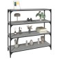 vidaXL Bücherregal Grau Sonoma 100x33x100 cm Holzwerkstoff und Stahl vidaXL Bücherregal Grau Sonoma 100x33x100 cm Holzwerkstoff und Stahl