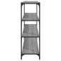 vidaXL Bücherregal Grau Sonoma 100x33x100 cm Holzwerkstoff und Stahl vidaXL Bücherregal Grau Sonoma 100x33x100 cm Holzwerkstoff und Stahl
