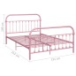 vidaXL Bettgestell Rosa Metall 140×200 cm vidaXL Bettgestell Rosa Metall 140×200 cm