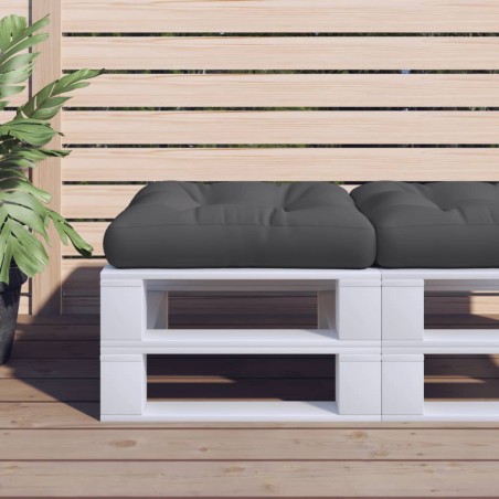 Palettenkissen Schwarz 60x61x10 cm Stoff