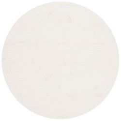 vidaXL Tischplatte Weiß Ø90x2,5 cm Massivholz Kiefer