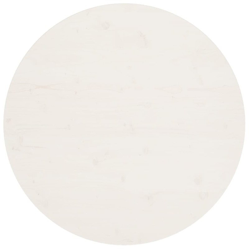 vidaXL Tischplatte Weiß Ø90x2,5 cm Massivholz Kiefer vidaXL Tischplatte Weiß Ø90x2,5 cm Massivholz Kiefer