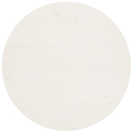vidaXL Tischplatte Weiß Ø90x2,5 cm Massivholz Kiefer