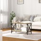 vidaXL Couchtisch Sonoma Eiche 80x45x45 cm Holzwerkstoff und Eisen vidaXL Couchtisch Sonoma Eiche 80x45x45 cm Holzwerkstoff und Eisen