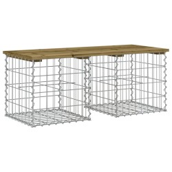 vidaXL Gartenbank aus Gabionen 103x44x42 cm Kiefernholz Imprägniert