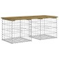 vidaXL Gartenbank aus Gabionen 103x44x42 cm Kiefernholz Imprägniert vidaXL Gartenbank aus Gabionen 103x44x42 cm Kiefernholz Imprägniert