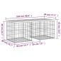 vidaXL Gartenbank aus Gabionen 103x44x42 cm Kiefernholz Imprägniert vidaXL Gartenbank aus Gabionen 103x44x42 cm Kiefernholz Imprägniert