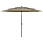 vidaXL Sonnenschirm mit Aluminium-Mast 3-lagig Taupe 3 m vidaXL Sonnenschirm mit Aluminium-Mast 3-lagig Taupe 3 m