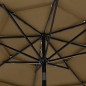 vidaXL Sonnenschirm mit Aluminium-Mast 3-lagig Taupe 3 m vidaXL Sonnenschirm mit Aluminium-Mast 3-lagig Taupe 3 m
