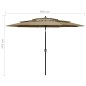vidaXL Sonnenschirm mit Aluminium-Mast 3-lagig Taupe 3 m vidaXL Sonnenschirm mit Aluminium-Mast 3-lagig Taupe 3 m