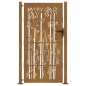 vidaXL Gartentor 105x180 cm Cortenstahl Bambus-Design vidaXL Gartentor 105x180 cm Cortenstahl Bambus-Design