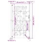 vidaXL Gartentor 105x180 cm Cortenstahl Bambus-Design vidaXL Gartentor 105x180 cm Cortenstahl Bambus-Design