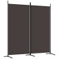 vidaXL 2-tlg. Paravent Braun 175x180 cm Stoff vidaXL 2-tlg. Paravent Braun 175x180 cm Stoff