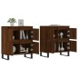 vidaXL Sideboards 2 Stk. Braun Eichen-Optik Holzwerkstoff vidaXL Sideboards 2 Stk. Braun Eichen-Optik Holzwerkstoff