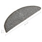 vidaXL Treppenmatten 15 Stk. Grau 65x21x4 cm vidaXL Treppenmatten 15 Stk. Grau 65x21x4 cm