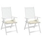 Gartenstuhl-Kissen 2 Stk. Creme 50x50x3 cm Oxford-Gewebe Gartenstuhl-Kissen 2 Stk. Creme 50x50x3 cm Oxford-Gewebe