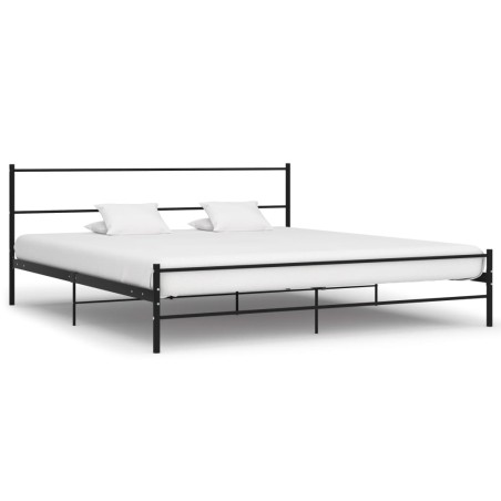 vidaXL Bettgestell Schwarz Metall 200×200 cm