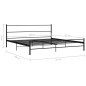vidaXL Bettgestell Schwarz Metall 200×200 cm vidaXL Bettgestell Schwarz Metall 200×200 cm