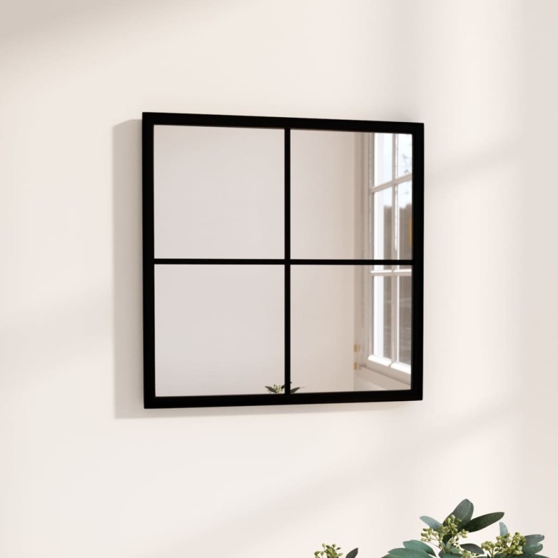 vidaXL Wandspiegel Schwarz 40x40 cm Metall vidaXL Wandspiegel Schwarz 40x40 cm Metall
