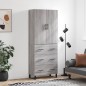 Highboard Grau Sonoma 69,5x34x180 cm Holzwerkstoff Highboard Grau Sonoma 69,5x34x180 cm Holzwerkstoff