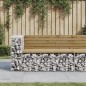 vidaXL Gartenbank aus Gabionen 122x71x65,5 cm Kiefernholz Imprägniert vidaXL Gartenbank aus Gabionen 122x71x65,5 cm Kiefernholz Imprägniert