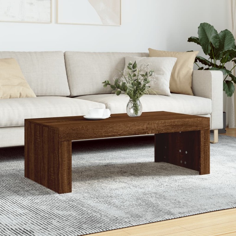 vidaXL Couchtisch Braun Eichen-Optik 102x50x36 cm Holzwerkstoff vidaXL Couchtisch Braun Eichen-Optik 102x50x36 cm Holzwerkstoff