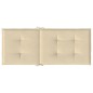 vidaXL Gartenstuhlauflagen für Hochlehner 4Stk. Beige 120x50x3cm Stoff vidaXL Gartenstuhlauflagen für Hochlehner 4Stk. Beige 120x50x3cm Stoff