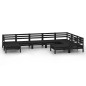 vidaXL 9-tlg. Garten-Lounge-Set Massivholz Kiefer Schwarz vidaXL 9-tlg. Garten-Lounge-Set Massivholz Kiefer Schwarz