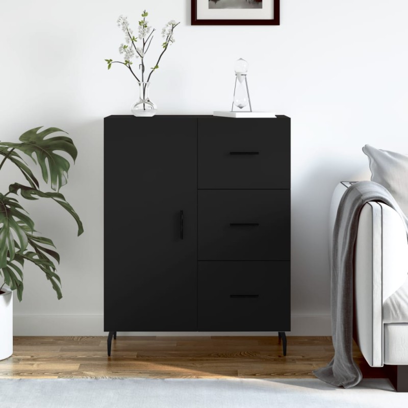 vidaXL Sideboard Schwarz 69,5x34x90 cm Holzwerkstoff vidaXL Sideboard Schwarz 69,5x34x90 cm Holzwerkstoff