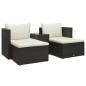 vidaXL 5-tlg. Garten-Lounge-Set mit Auflagen Poly Rattan Braun vidaXL 5-tlg. Garten-Lounge-Set mit Auflagen Poly Rattan Braun