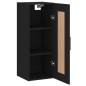vidaXL Wandschrank Schwarz 34,5x34x90 cm Holzwerkstoff vidaXL Wandschrank Schwarz 34,5x34x90 cm Holzwerkstoff