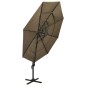 vidaXL Sonnenschirm mit Aluminium-Mast 4-lagig Taupe 3x3 m vidaXL Sonnenschirm mit Aluminium-Mast 4-lagig Taupe 3x3 m