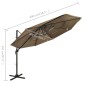 vidaXL Sonnenschirm mit Aluminium-Mast 4-lagig Taupe 3x3 m vidaXL Sonnenschirm mit Aluminium-Mast 4-lagig Taupe 3x3 m