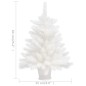 vidaXL Künstlicher Weihnachtsbaum Naturgetreue Nadeln Weiß 65 cm vidaXL Künstlicher Weihnachtsbaum Naturgetreue Nadeln Weiß 65 cm