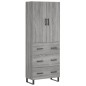 Highboard Grau Sonoma 69,5x34x180 cm Holzwerkstoff Highboard Grau Sonoma 69,5x34x180 cm Holzwerkstoff