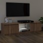 vidaXL TV-Schrank mit LED-Leuchten Braun Eichen-Optik 120x30x35,5 cm vidaXL TV-Schrank mit LED-Leuchten Braun Eichen-Optik 120x30x35,5 cm