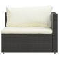 vidaXL 5-tlg. Garten-Lounge-Set mit Auflagen Poly Rattan Braun vidaXL 5-tlg. Garten-Lounge-Set mit Auflagen Poly Rattan Braun
