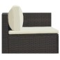 vidaXL 5-tlg. Garten-Lounge-Set mit Auflagen Poly Rattan Braun vidaXL 5-tlg. Garten-Lounge-Set mit Auflagen Poly Rattan Braun