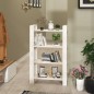 vidaXL Bücherregal/Raumteiler Weiß 80x25x125 cm Massivholz Kiefer